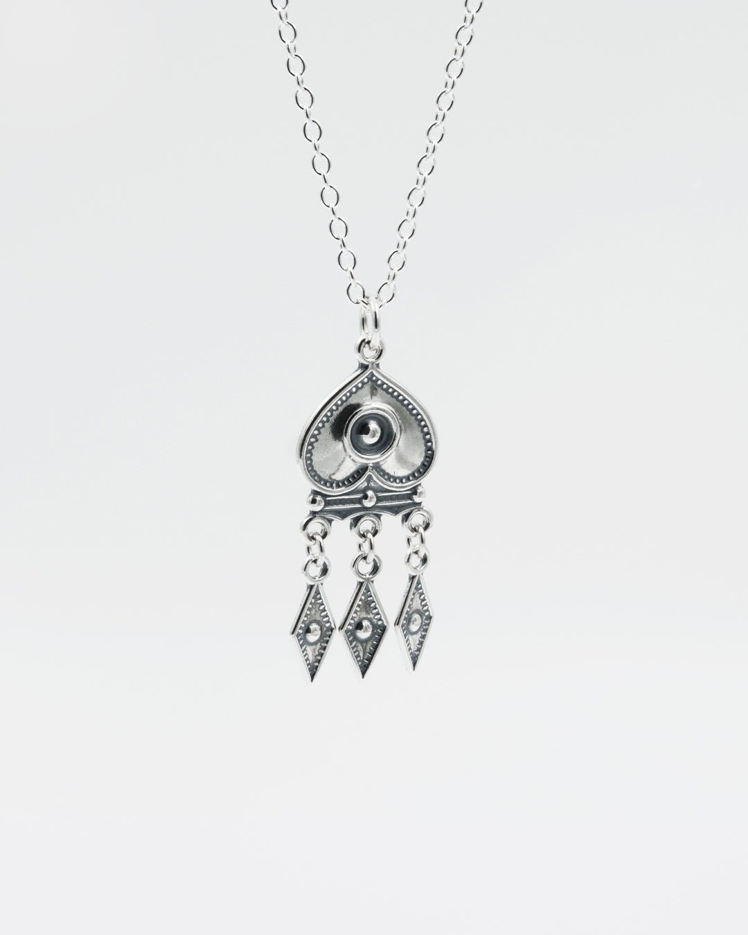 Leaf of Hearts pendant silver