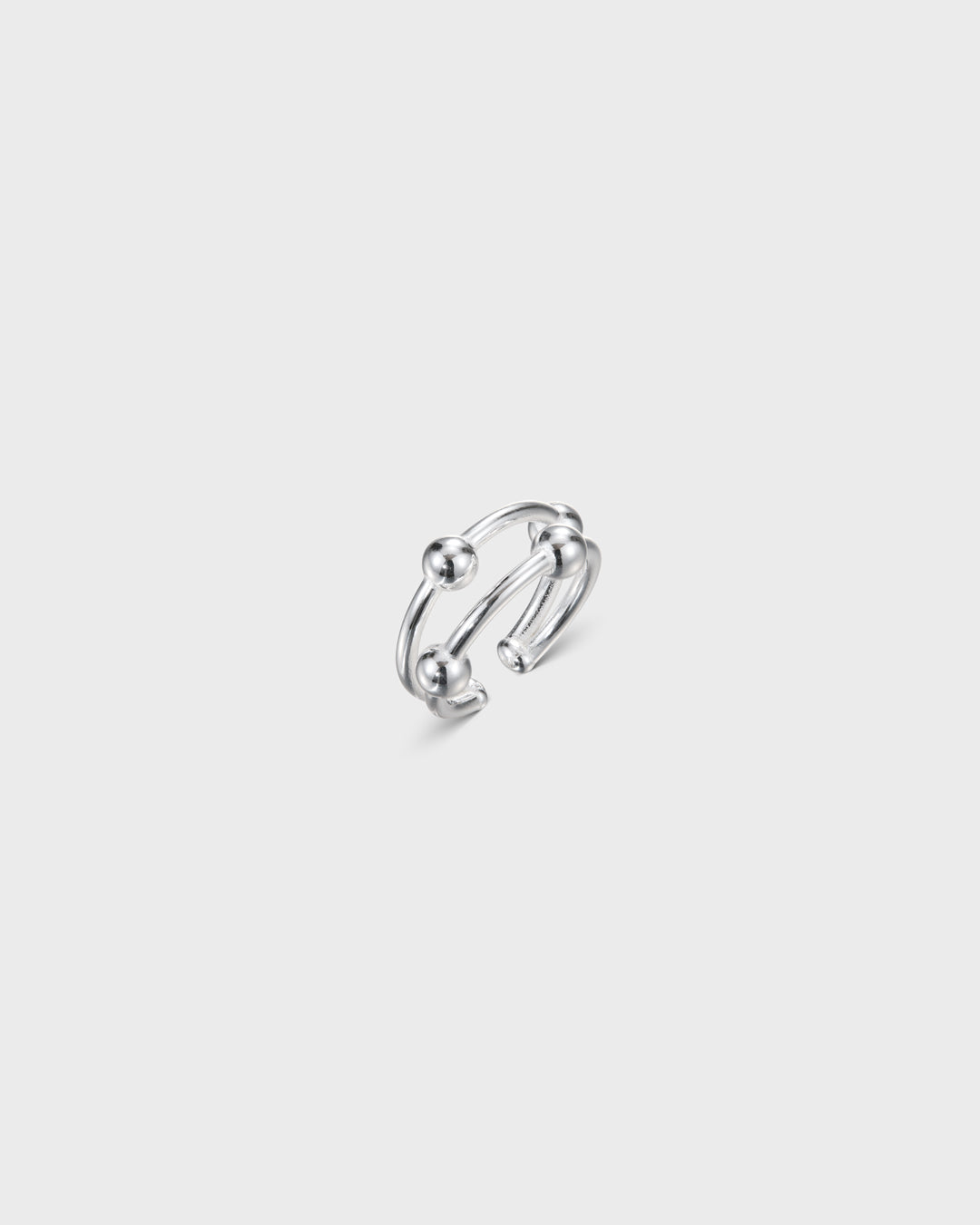 Kehät-ear cuff hopea