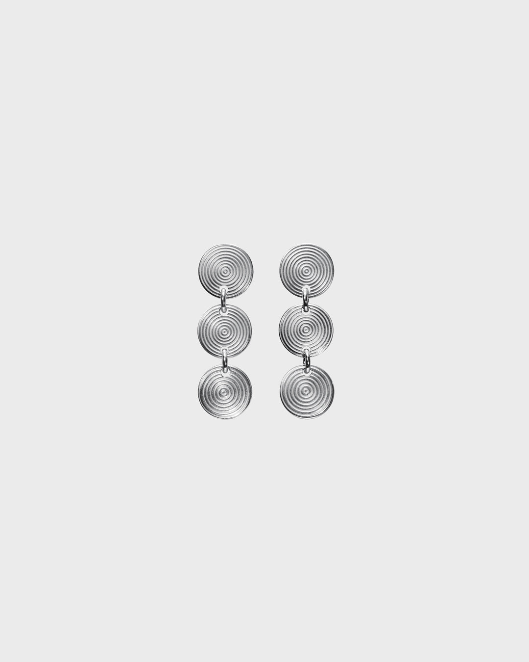 Kosmos single earring 3 parts silver