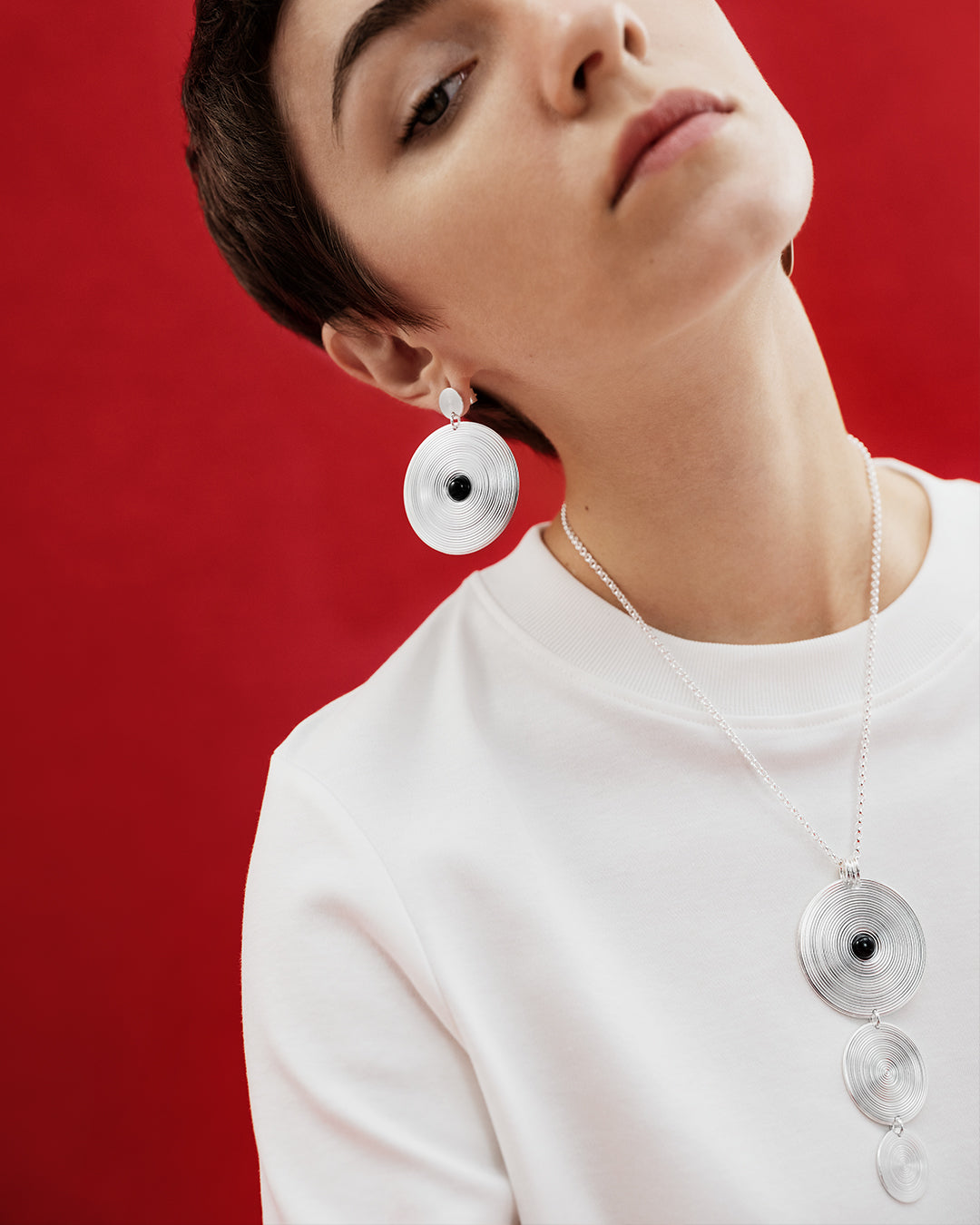 Kosmos Pendant silver onyx