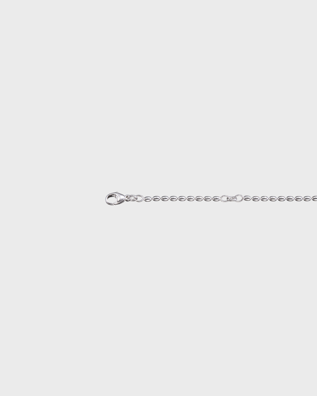Oval ball chain extender 5/10 cm silver