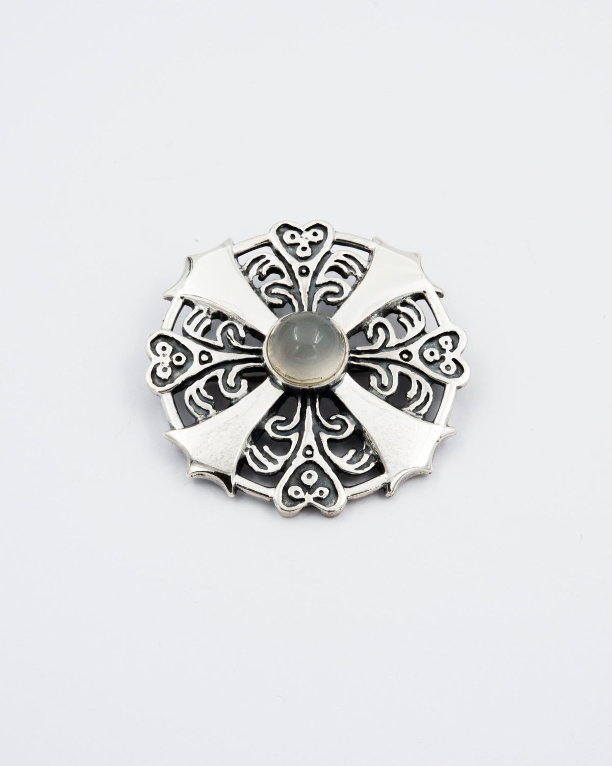 Kept Kuukivi koru pendant 70 cm silver moonstone
