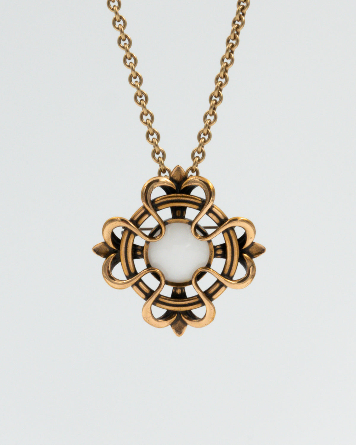 Held Lilja buckle pendant 42/45 cm bronze snow quartz