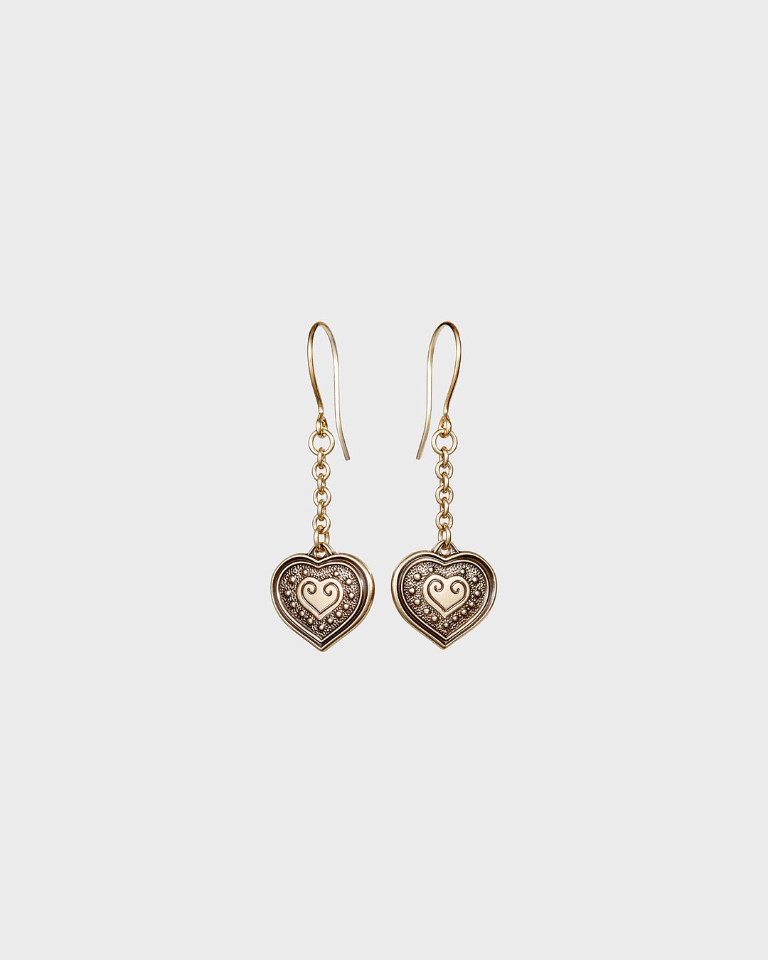 Eura Heart Earrings bronze
