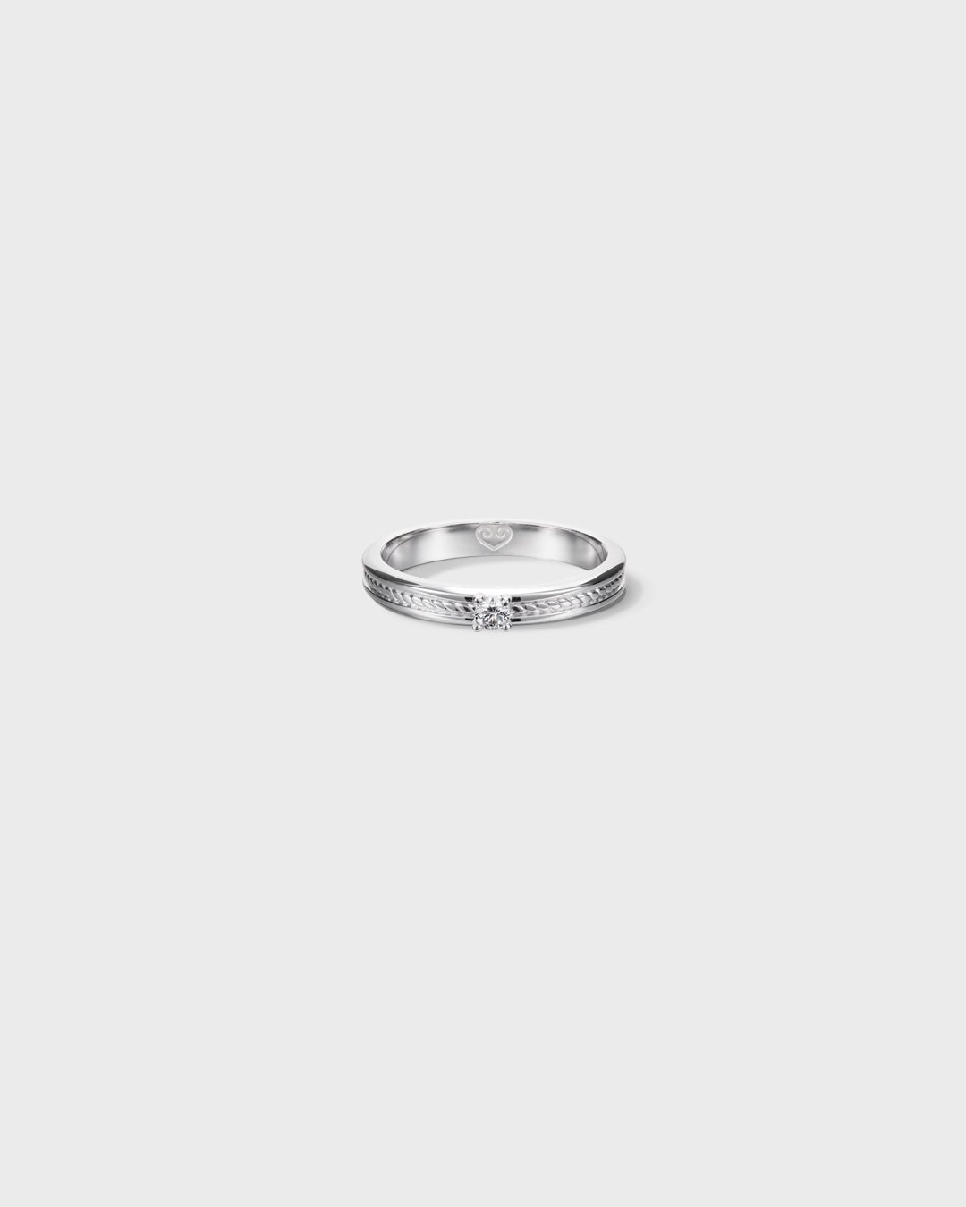 Ikiaikainen-sormus 1x0,06ct valkokulta
