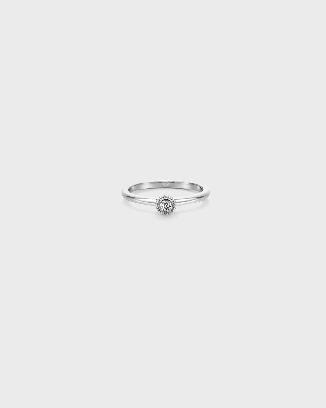 Valittu-sormus 0,06ct valkokulta