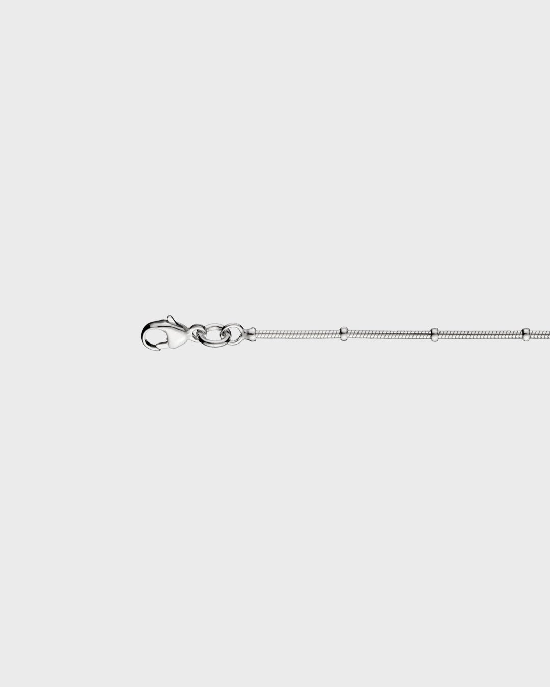 Beaded Snake Chain silver 42 or 45 cm