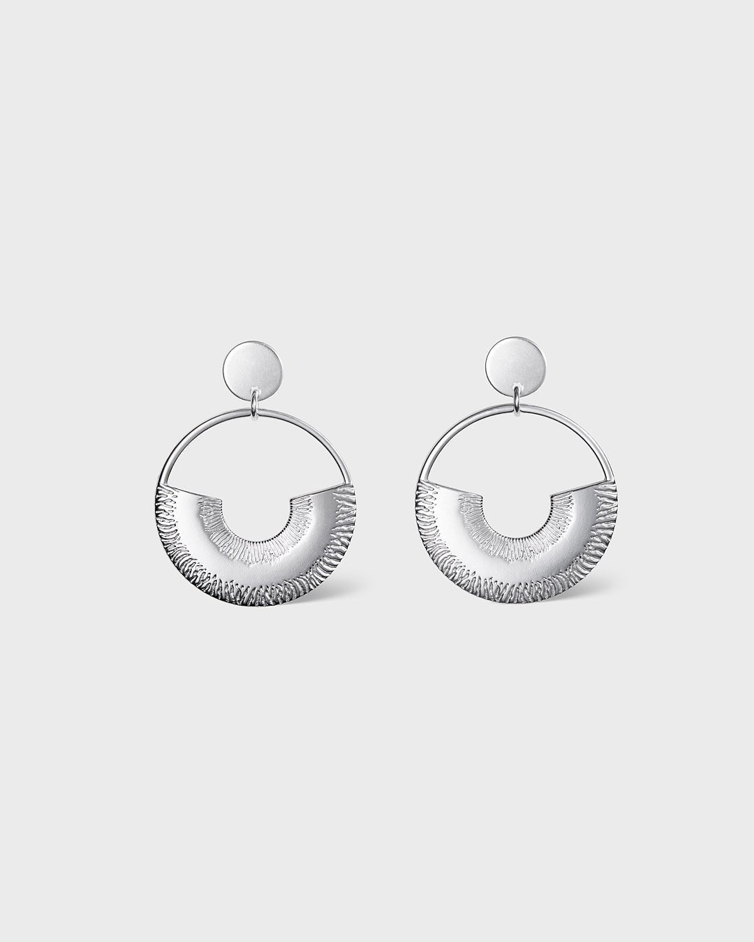 Arcs Bracelet and Earrings silver