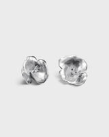 Summer night rose single earring medium size silver