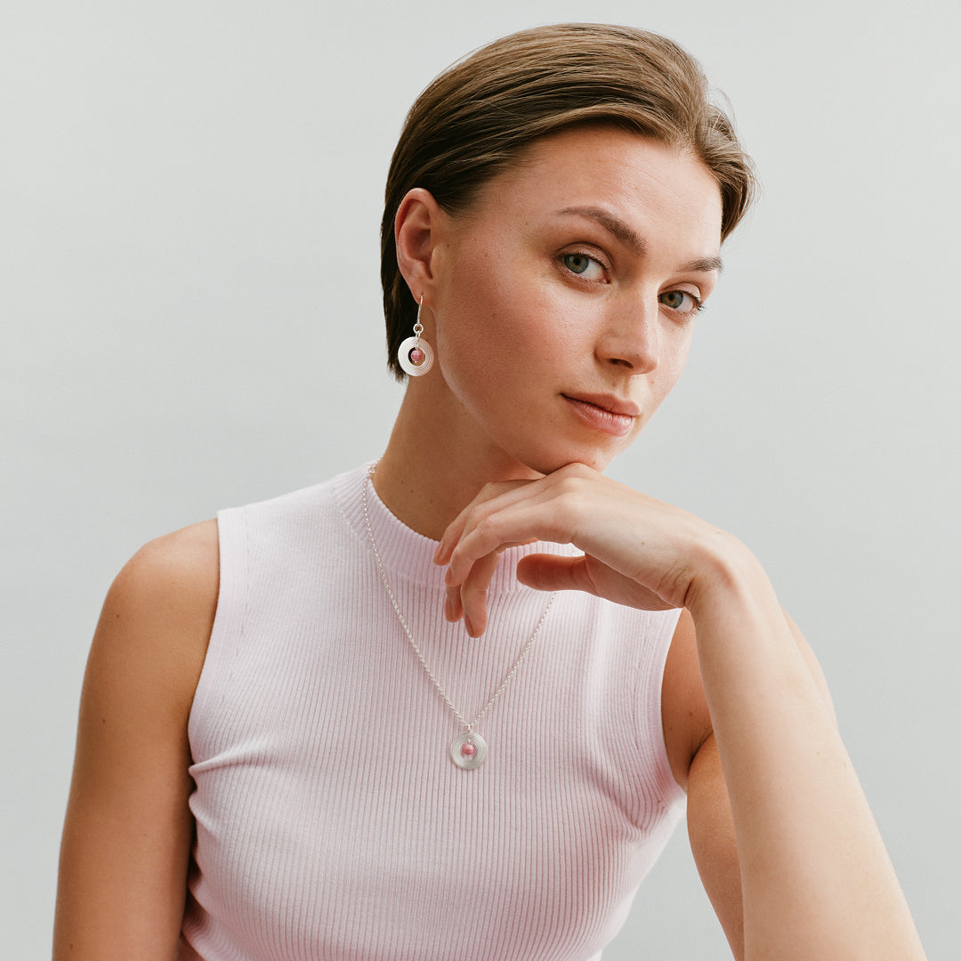 Pink Ribbon 2026 Kosmos Set with Earrings and Pendant