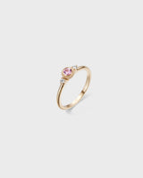 Beloved Diamond Ring 3 stones pink gold