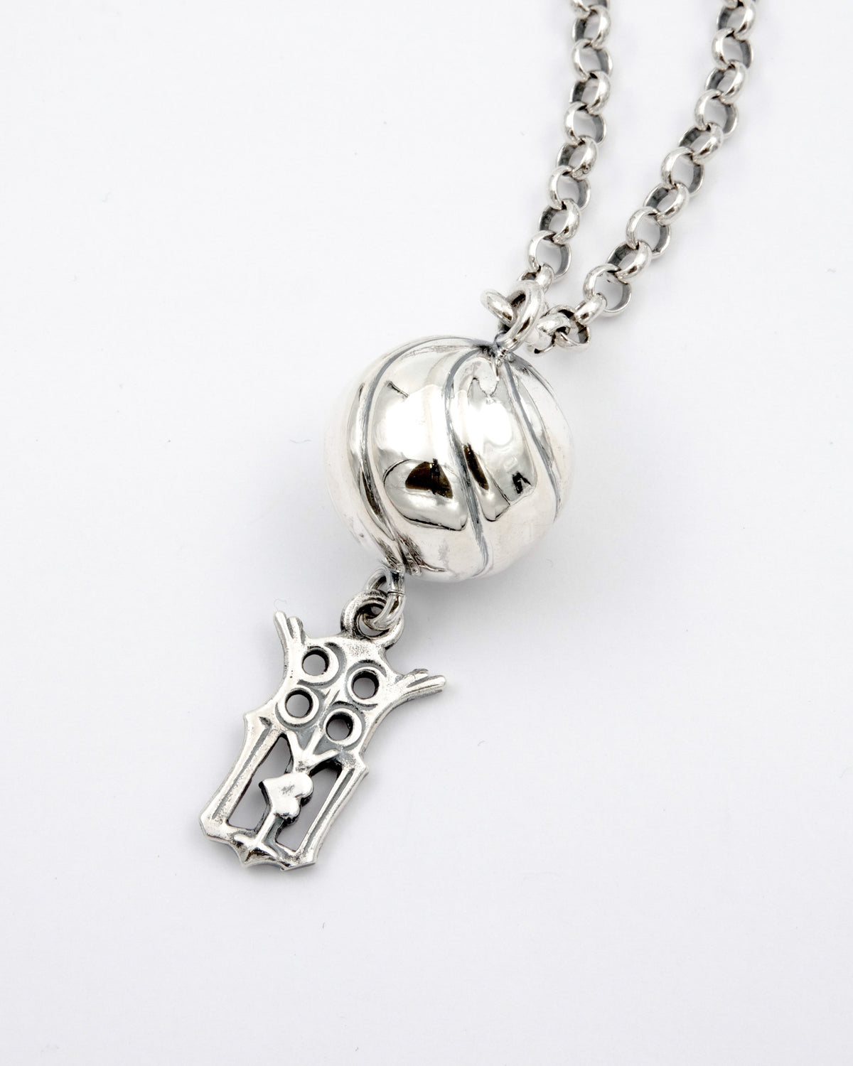 Held Virgin Mary pendant silver