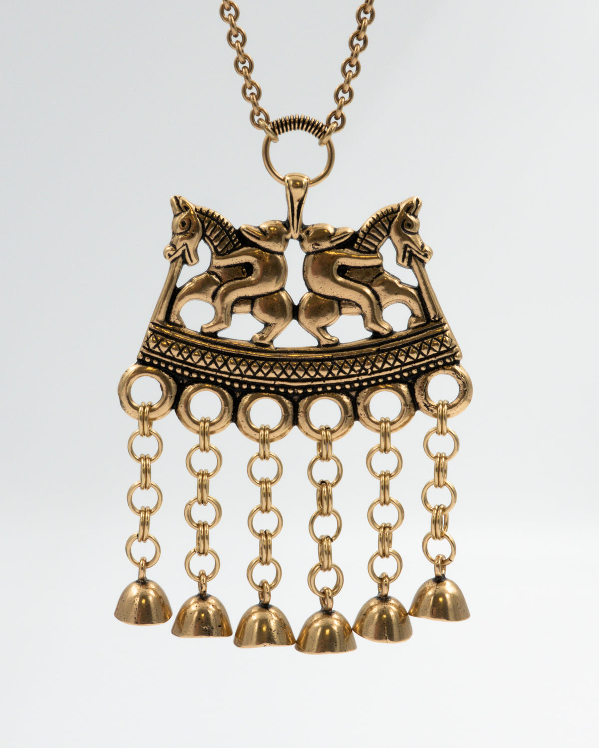 Held Two horsemen pendant bronze 70 cm
