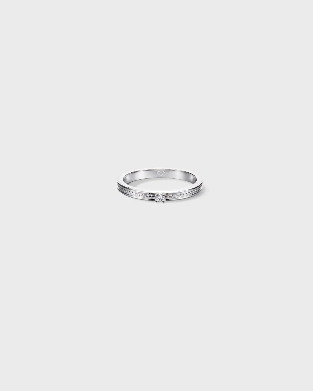Ikiaikainen-sormus 1x0,02ct valkokulta