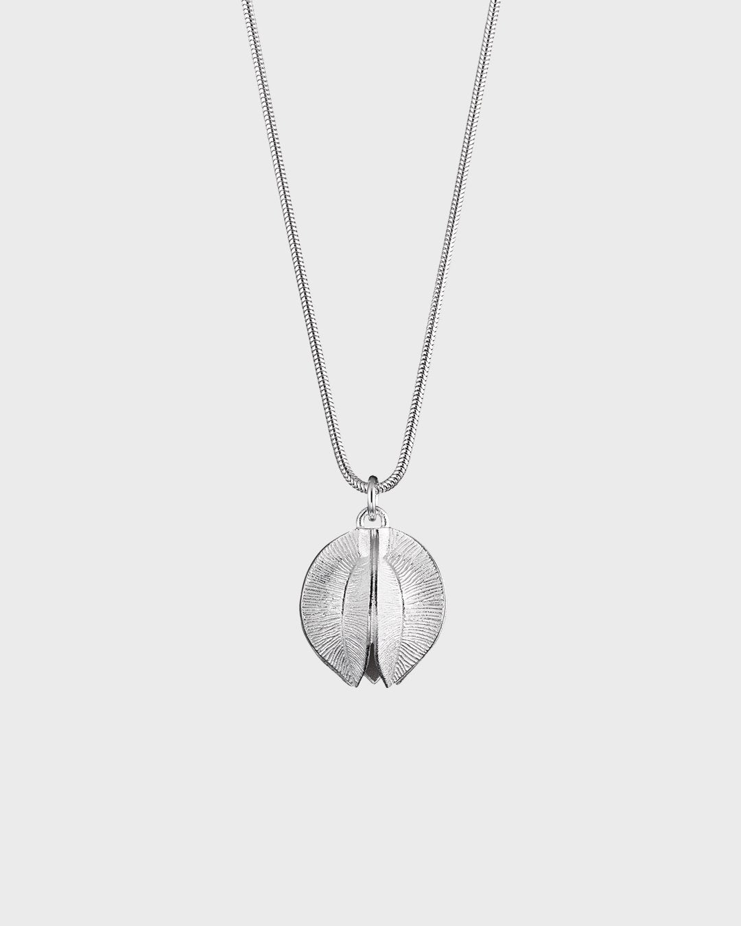 Snow Flower Pendant Silver, large
