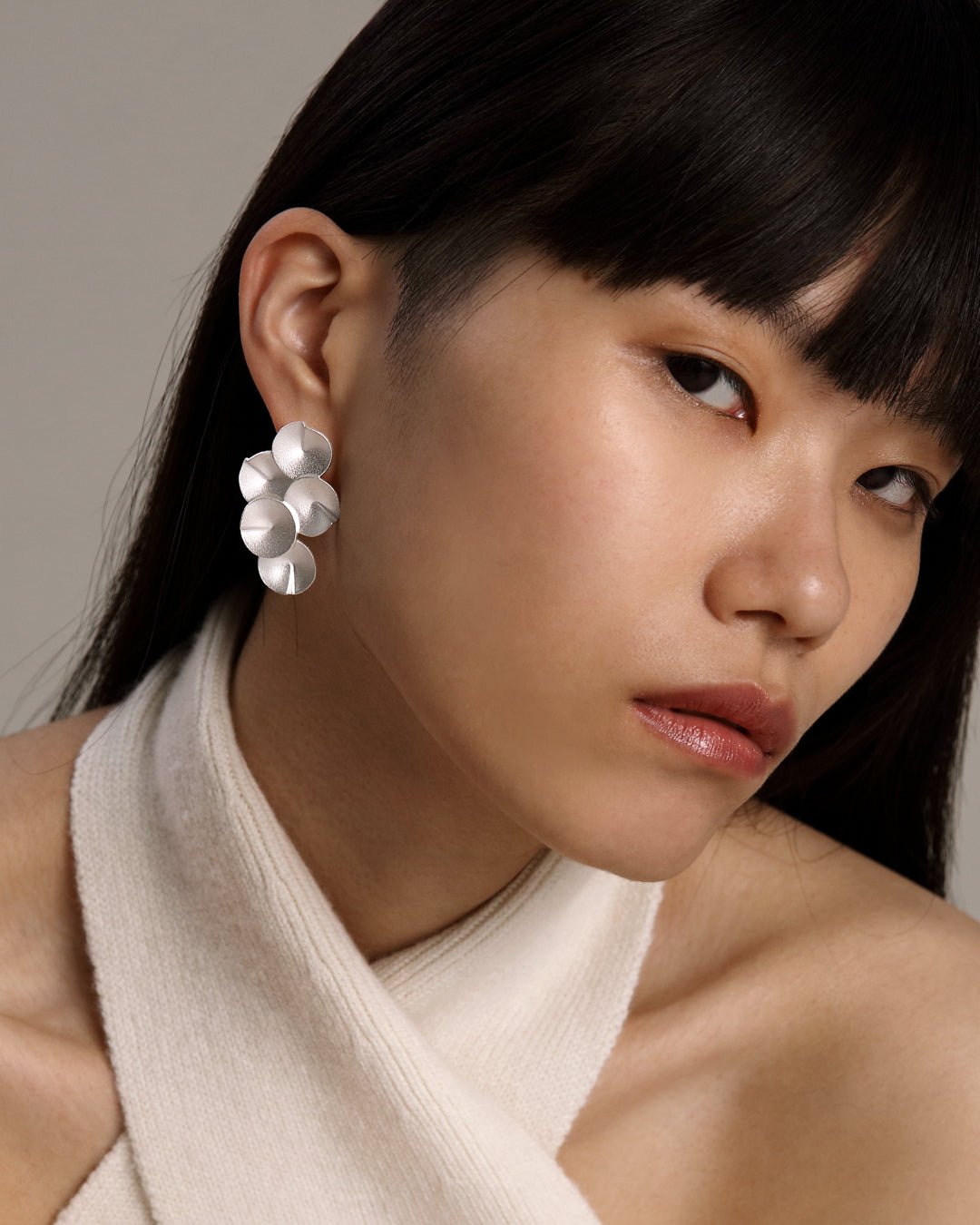 Echoes Earrings big silver