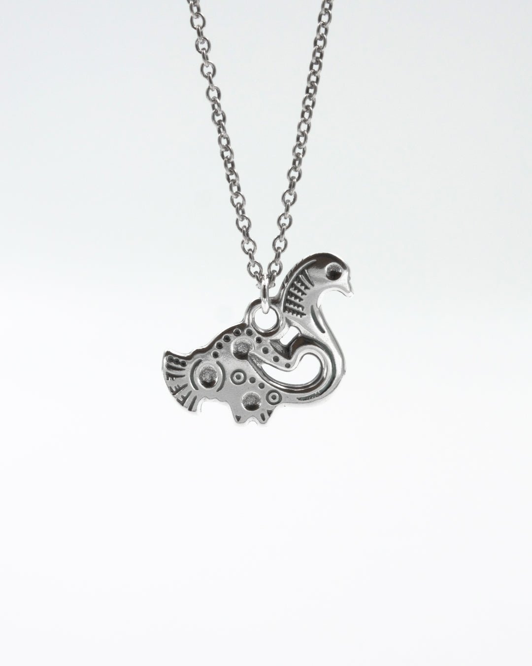 Kept Tampere bird pendant small 60 cm silver