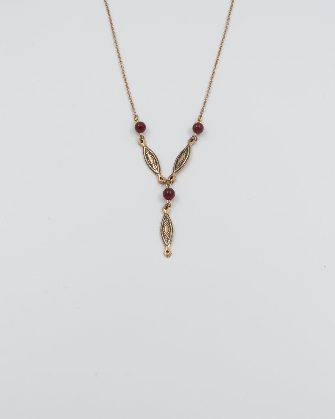 Kept Karelia pendant 45 cm bronze carnelian
